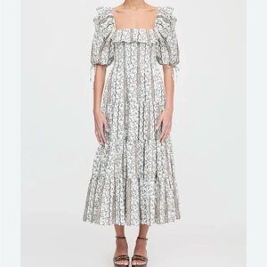 Hill House Home The Corinne Nap Dress Floral Puff Sleeve Midi Dress
